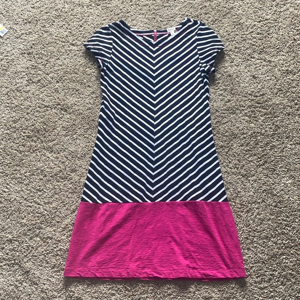 HATLEY M MEDIUM BLACK, WHITE, PINK COTTON WOMENS DRESS EXCELLENT CONDITION